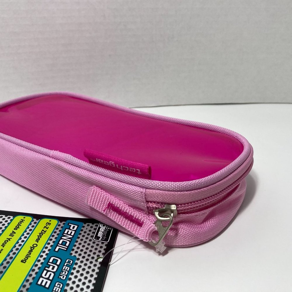 5 Pink Makeup Bag Pencil Case Zipper Organizer - Picture 6 of 12